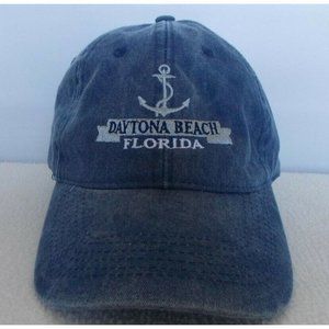 Daytona Men's Baseball Cap Beach Florida, Blue with Anchor Adjustable Back